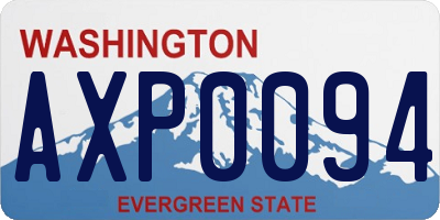 WA license plate AXP0094