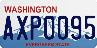 WA license plate AXP0095