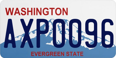 WA license plate AXP0096