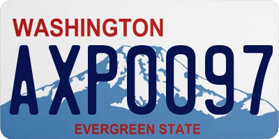 WA license plate AXP0097
