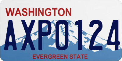 WA license plate AXP0124