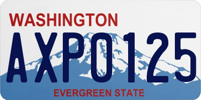 WA license plate AXP0125