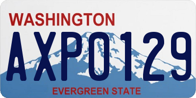 WA license plate AXP0129