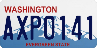 WA license plate AXP0141
