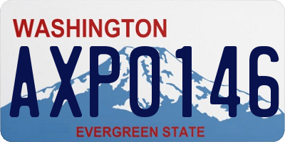 WA license plate AXP0146