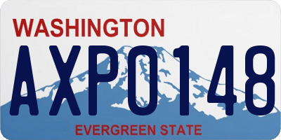 WA license plate AXP0148