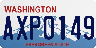 WA license plate AXP0149