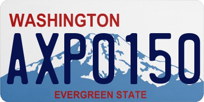 WA license plate AXP0150