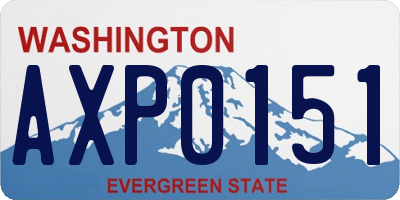 WA license plate AXP0151