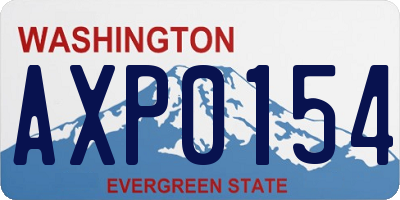 WA license plate AXP0154