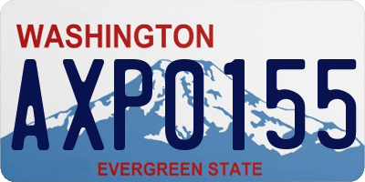 WA license plate AXP0155