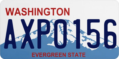 WA license plate AXP0156