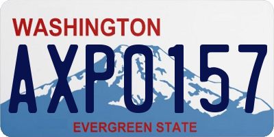 WA license plate AXP0157