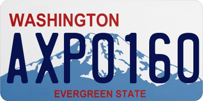 WA license plate AXP0160