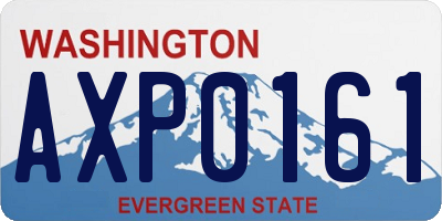 WA license plate AXP0161