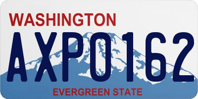 WA license plate AXP0162