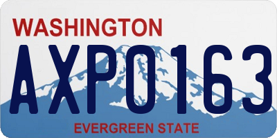 WA license plate AXP0163