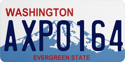 WA license plate AXP0164