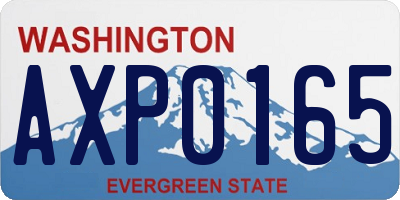 WA license plate AXP0165