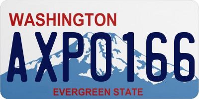 WA license plate AXP0166