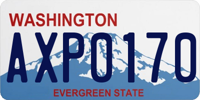 WA license plate AXP0170