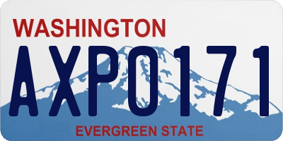 WA license plate AXP0171
