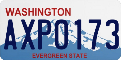 WA license plate AXP0173