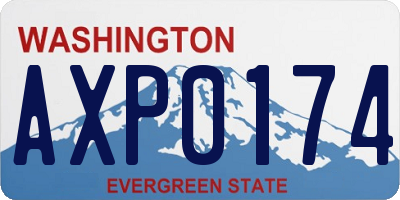 WA license plate AXP0174