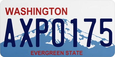 WA license plate AXP0175
