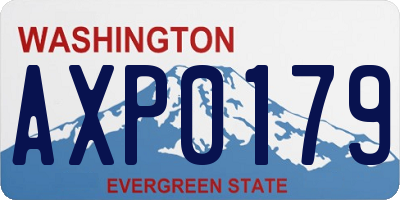 WA license plate AXP0179