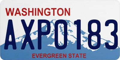 WA license plate AXP0183