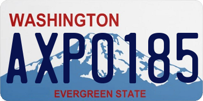 WA license plate AXP0185