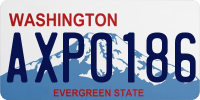 WA license plate AXP0186