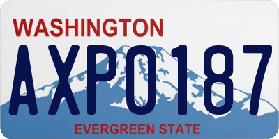 WA license plate AXP0187