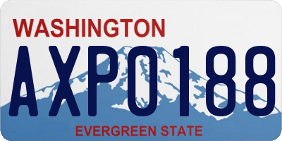 WA license plate AXP0188