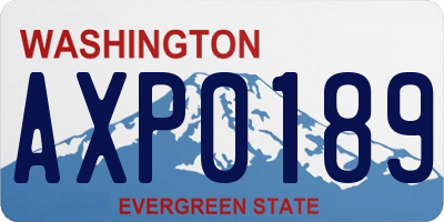 WA license plate AXP0189