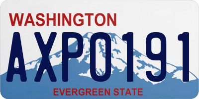 WA license plate AXP0191