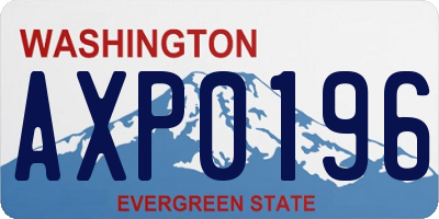 WA license plate AXP0196