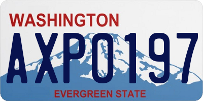 WA license plate AXP0197
