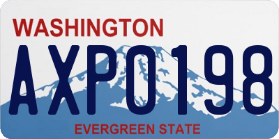 WA license plate AXP0198
