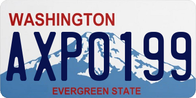 WA license plate AXP0199