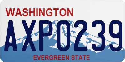 WA license plate AXP0239