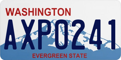 WA license plate AXP0241