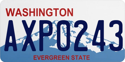 WA license plate AXP0243