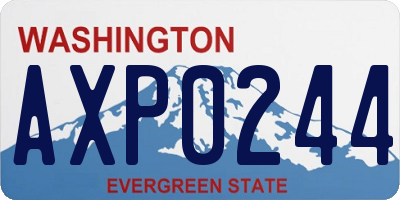 WA license plate AXP0244