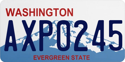 WA license plate AXP0245