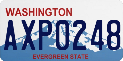 WA license plate AXP0248