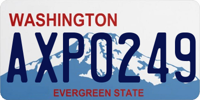 WA license plate AXP0249