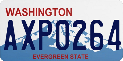 WA license plate AXP0264