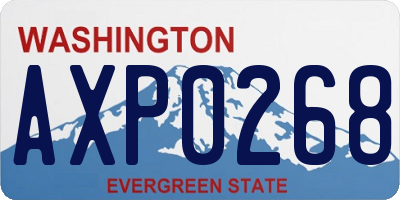 WA license plate AXP0268